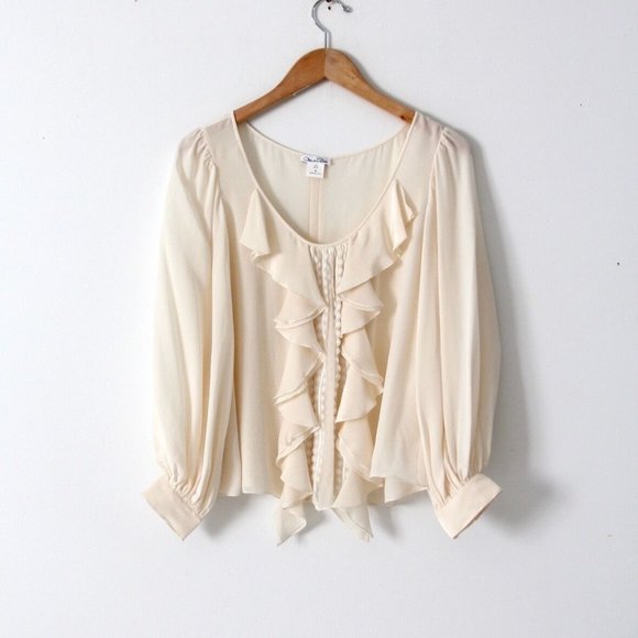 Oscar de la Renta silk blouse - Picture 1 of 9